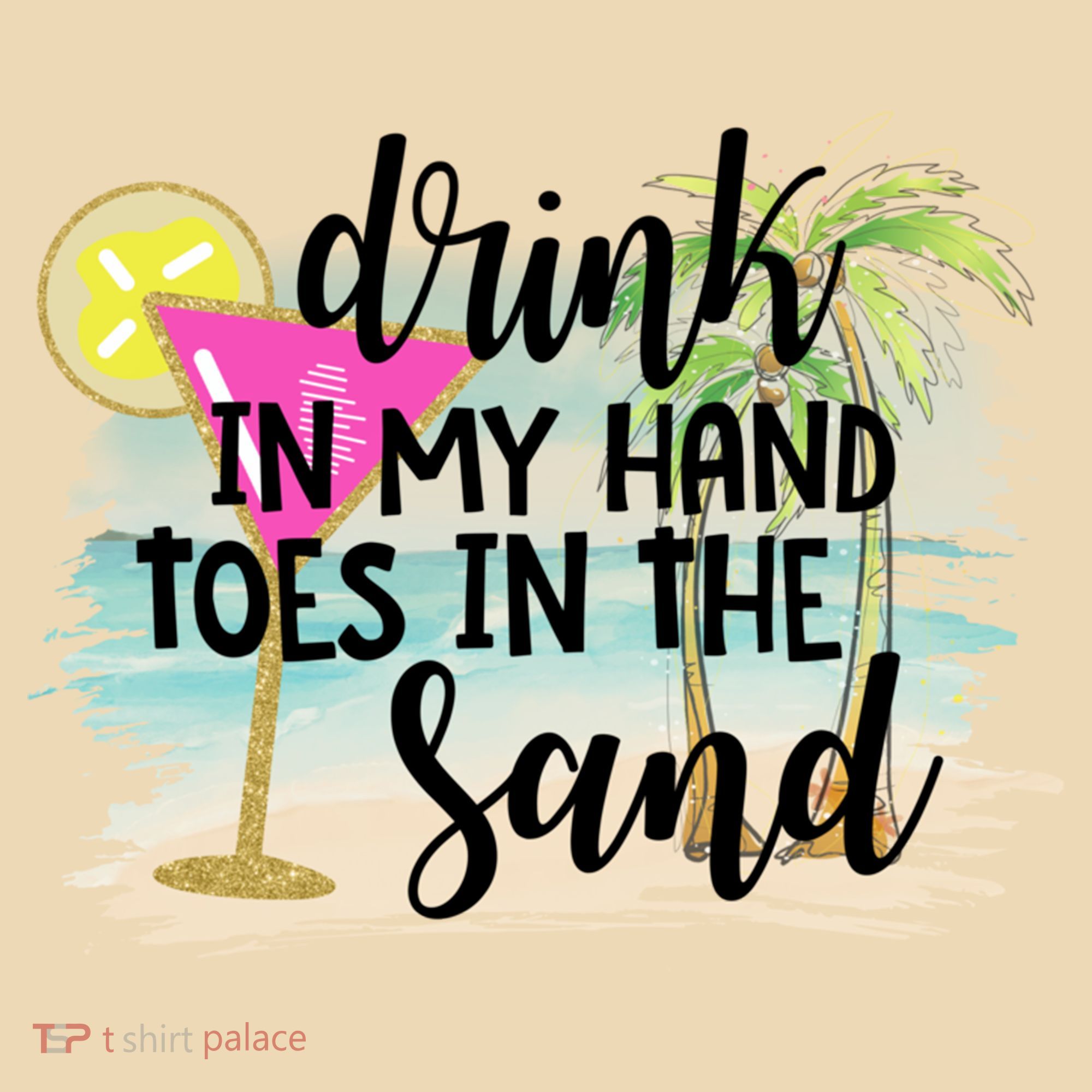 In My Hand Toes In The Sand Summer Vibes Beach Vacay Cool Gift Tote Bag