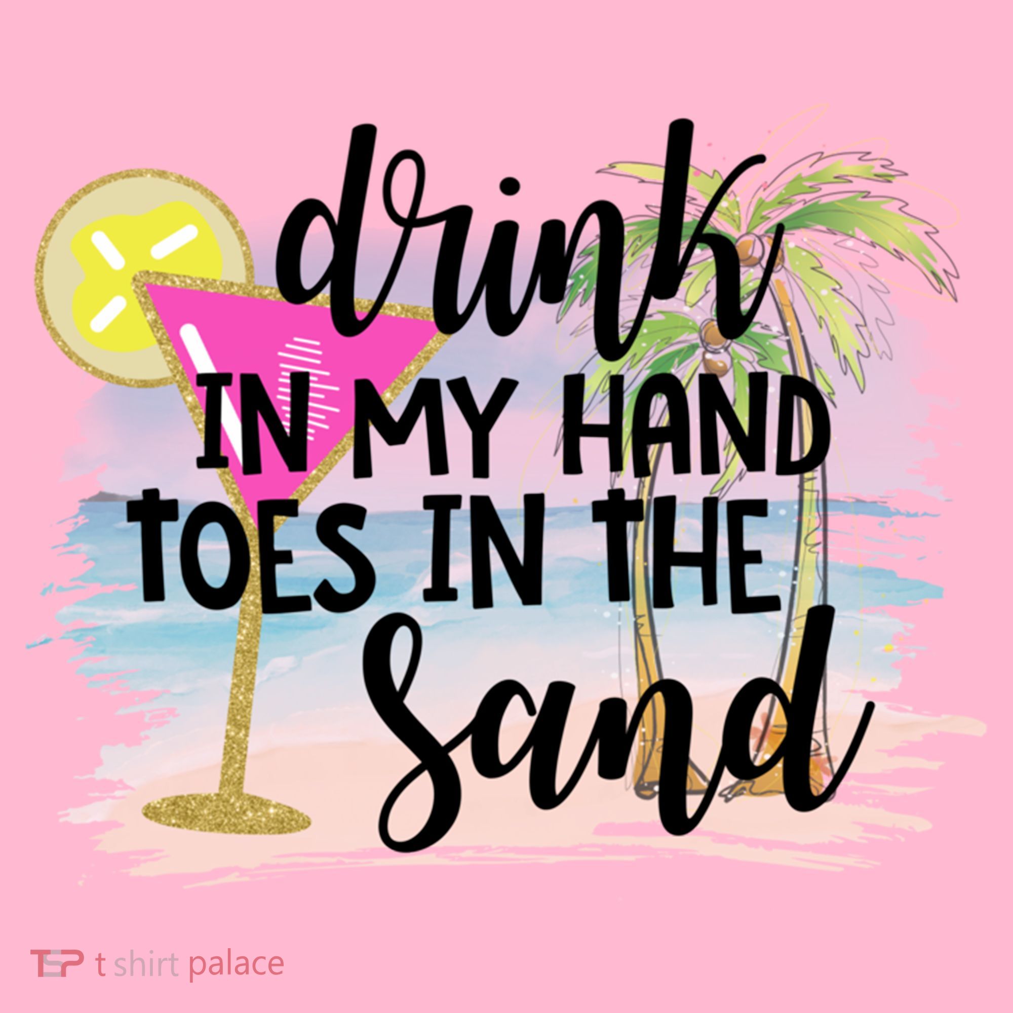In My Hand Toes In The Sand Summer Vibes Beach Vacay Cool Gift Coaster