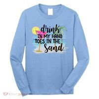 In My Hand Toes In The Sand Summer Vibes Beach Vacay Cool Gift Long Sleeve Shirt thumb 0