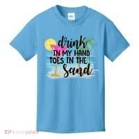 In My Hand Toes In The Sand Summer Vibes Beach Vacay Cool Gift Kids T-Shirt thumb 0