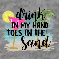 In My Hand Toes In The Sand Summer Vibes Beach Vacay Cool Gift Toddler Hoodie thumb 2