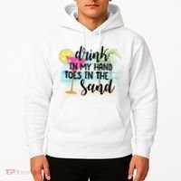 In My Hand Toes In The Sand Summer Vibes Beach Vacay Cool Gift Hoodie thumb 2