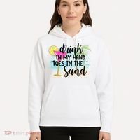 In My Hand Toes In The Sand Summer Vibes Beach Vacay Cool Gift Hoodie thumb 5