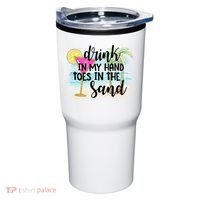 In My Hand Toes In The Sand Summer Vibes Beach Vacay Cool Gift Tumbler thumb 0