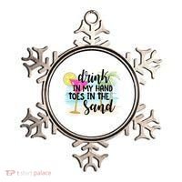 In My Hand Toes In The Sand Summer Vibes Beach Vacay Cool Gift Ornament thumb 0