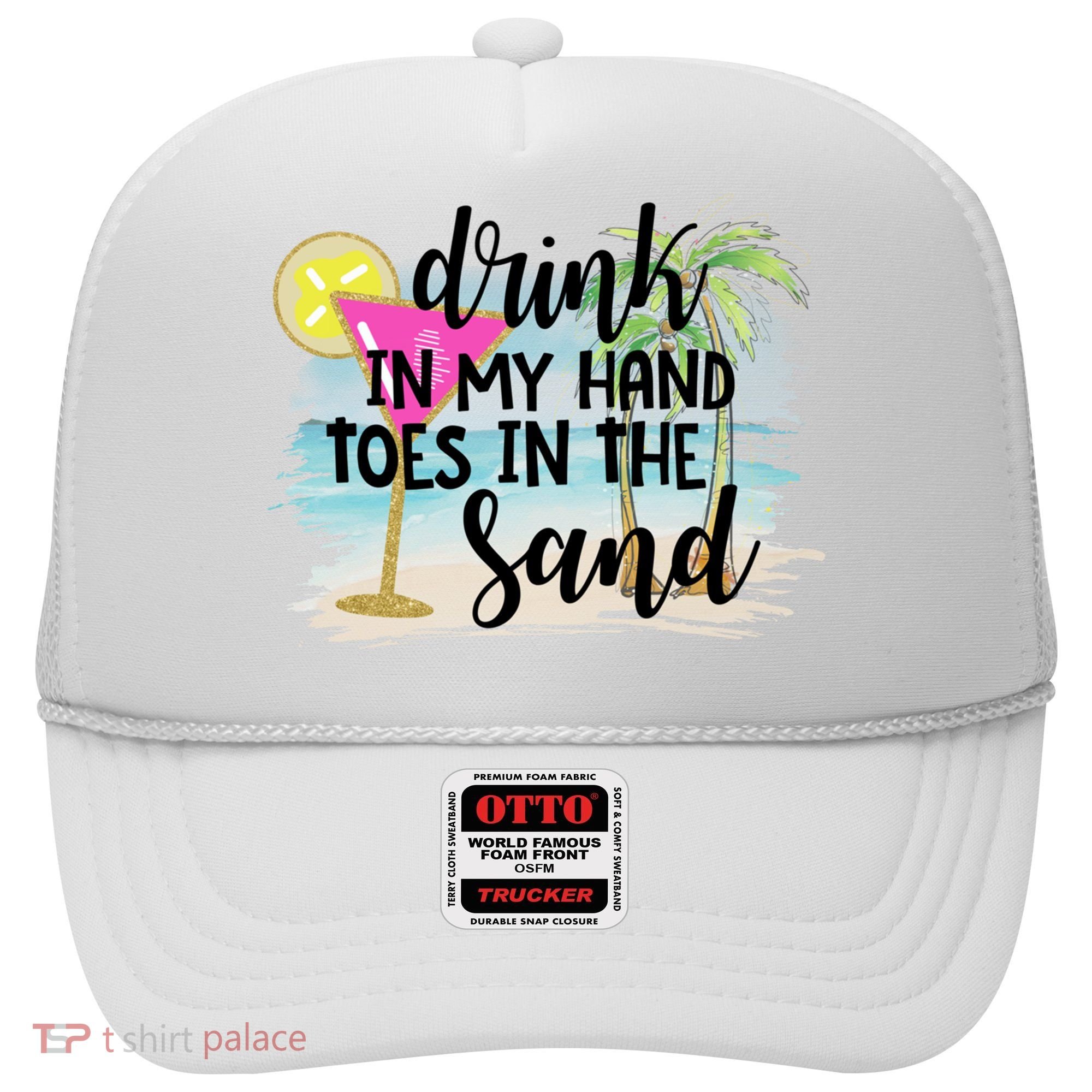 In My Hand Toes In The Sand Summer Vibes Beach Vacay Cool Gift Hat