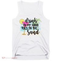 In My Hand Toes In The Sand Summer Vibes Beach Vacay Cool Gift Tank Top thumb 0