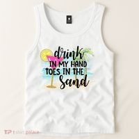 In My Hand Toes In The Sand Summer Vibes Beach Vacay Cool Gift Tank Top thumb 2