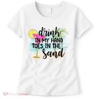 In My Hand Toes In The Sand Summer Vibes Beach Vacay Cool Gift Women's T-Shirt thumb 0