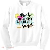 In My Hand Toes In The Sand Summer Vibes Beach Vacay Cool Gift Kids Sweatshirt thumb 0