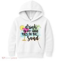 In My Hand Toes In The Sand Summer Vibes Beach Vacay Cool Gift Kids Hoodie thumb 0