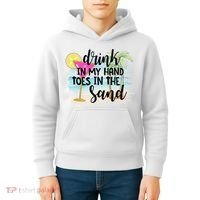 In My Hand Toes In The Sand Summer Vibes Beach Vacay Cool Gift Kids Hoodie thumb 4