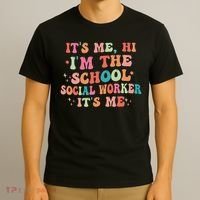 It's Me Hi I'm The School Social Worker Back To School Funny T-Shirt thumb 3