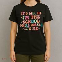 It's Me Hi I'm The School Social Worker Back To School Funny T-Shirt thumb 4
