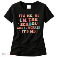 It's Me Hi I'm The School Social Worker Back To School Funny Women's T-Shirt thumb 0
