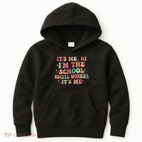 It's Me Hi I'm The School Social Worker Back To School Funny Kids Hoodie thumb 0