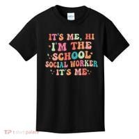 It's Me Hi I'm The School Social Worker Back To School Funny Kids T-Shirt thumb 0