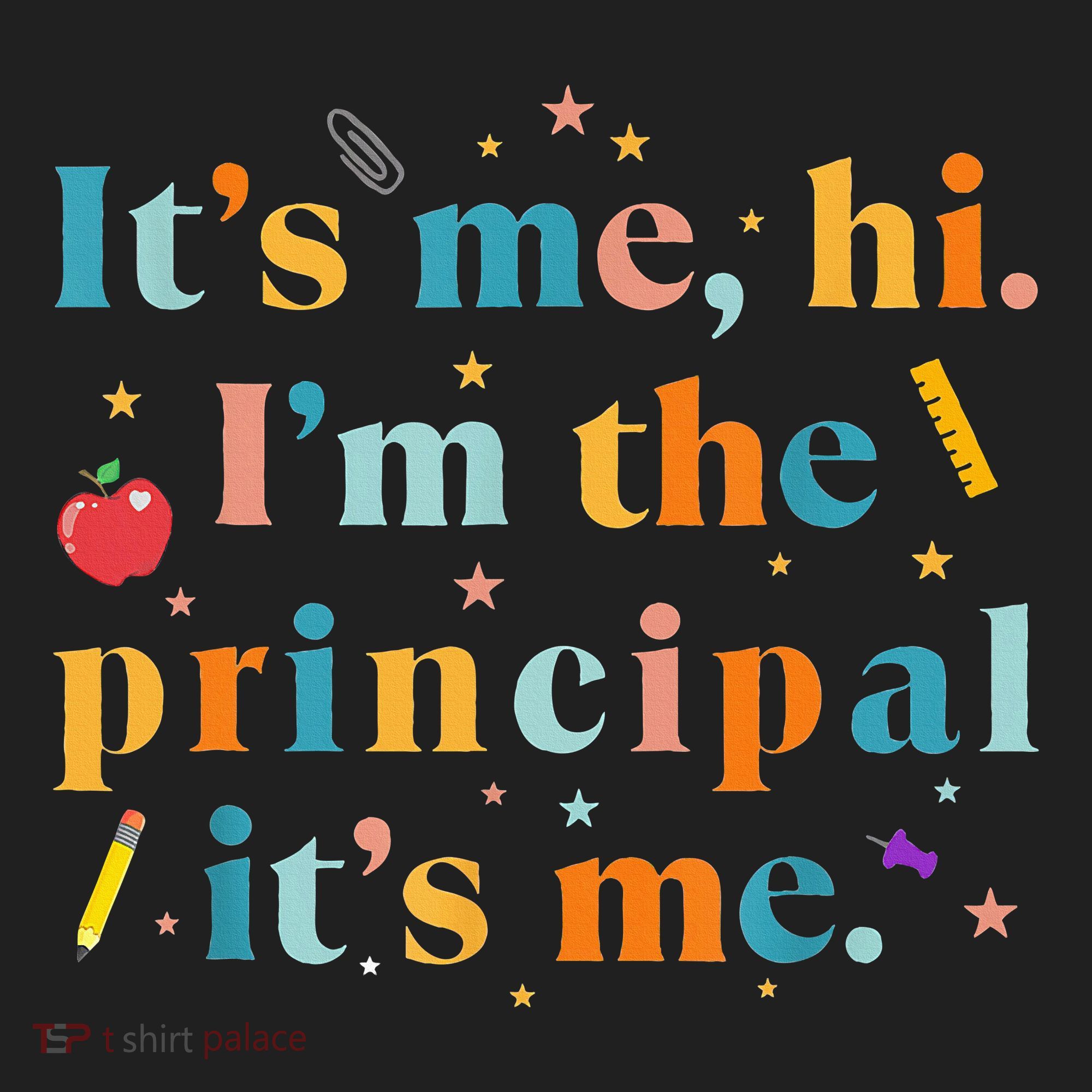 Its Me Hi IM The Principal Its Me Funny Teacher Quote Golf Towel
