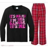 It's Me Hi I'm The Dancer It's Me Dancers Teacher Kids Long Sleeve Plaid Pajama Set thumb 0