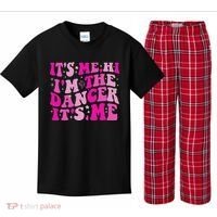It's Me Hi I'm The Dancer It's Me Dancers Teacher Kids Plaid Pajama Set thumb 0