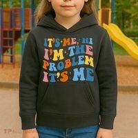 It's Me Hi I'm The Problem It's Me Funny Retro Kids Hoodie thumb 3