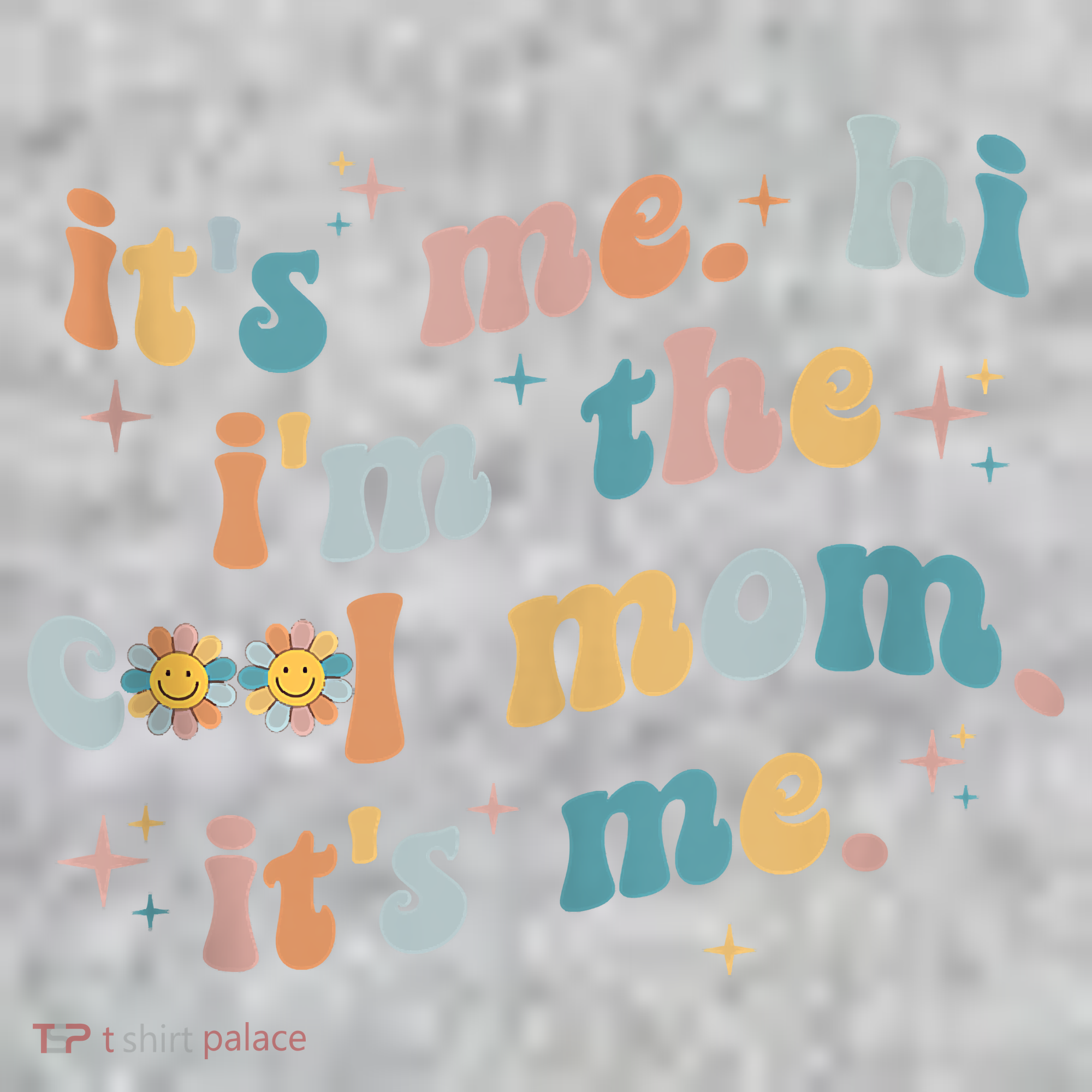 It's Me Hi I'm The Cool Mom It's Me Groovy Retro T-Shirt