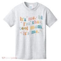 It's Me Hi I'm The Cool Mom It's Me Groovy Retro Kids T-Shirt thumb 0