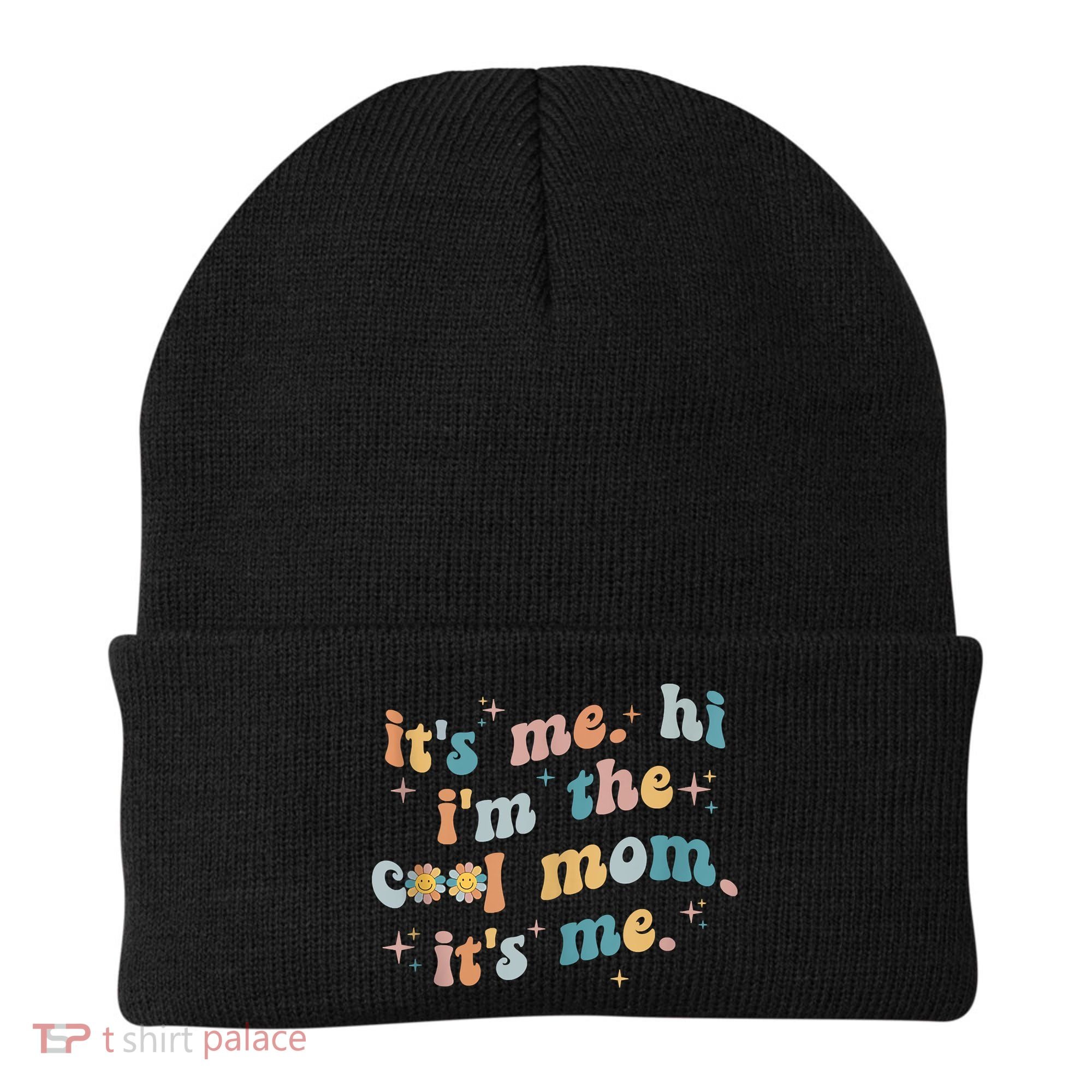 It's Me Hi I'm The Cool Mom It's Me Groovy Retro Beanie
