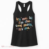 It's Me Hi I'm The Cool Mom It's Me Groovy Retro Women's Tank Top thumb 0