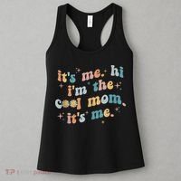It's Me Hi I'm The Cool Mom It's Me Groovy Retro Women's Tank Top thumb 3