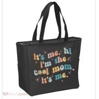 It's Me Hi I'm The Cool Mom It's Me Groovy Retro Tote Bag thumb 2