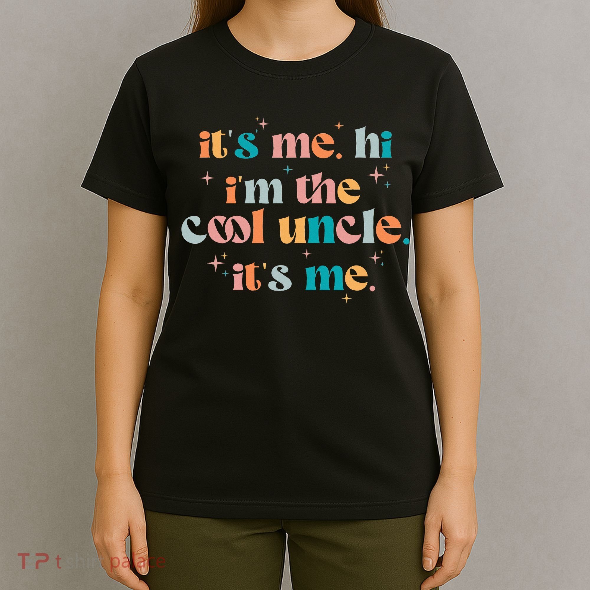 Its Me Hi Im The Cool Uncle Its Me Groovy Family Matching T-Shirt