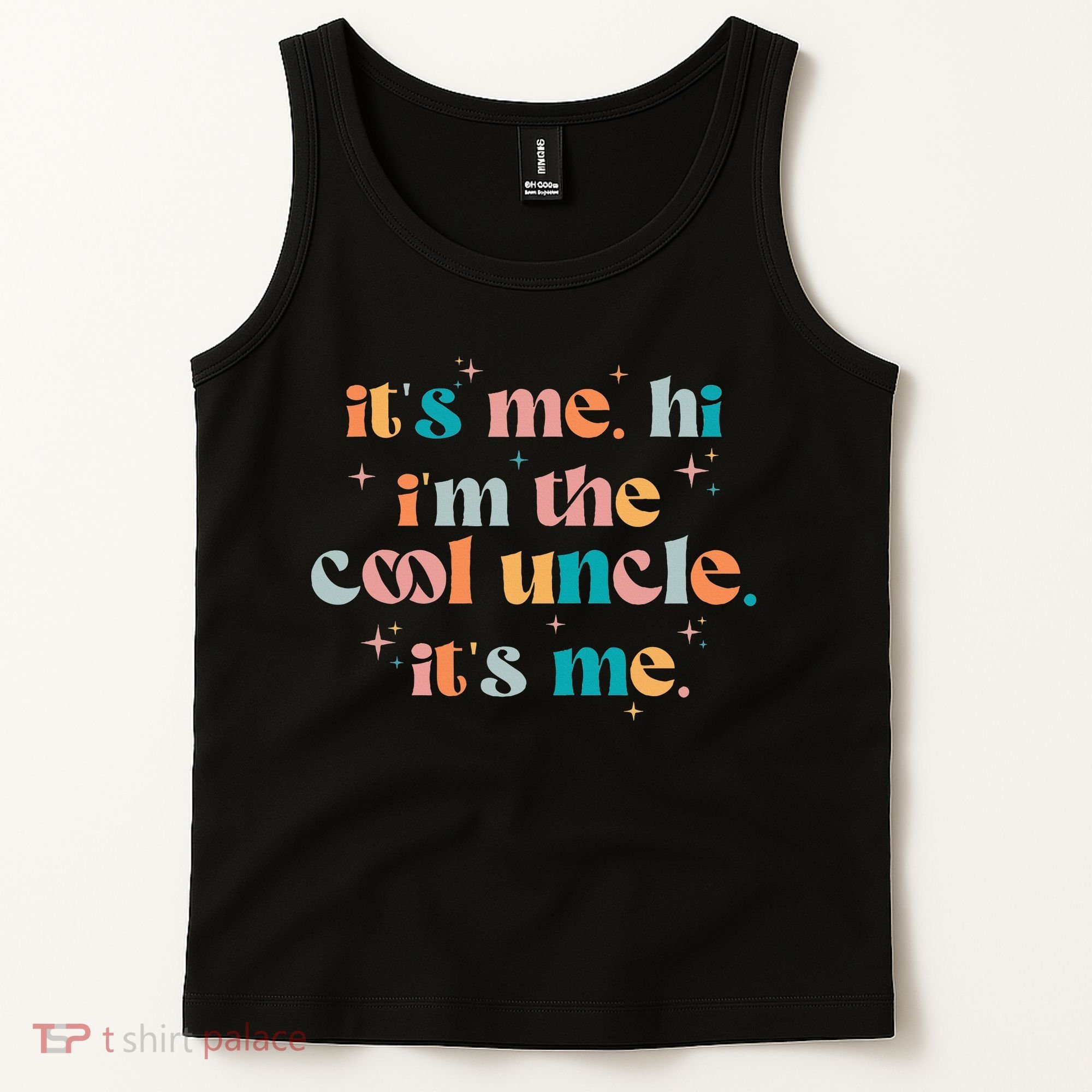 Its Me Hi Im The Cool Uncle Its Me Groovy Family Matching Tank Top