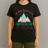 In My Heart Is A Christmas Xmas Tree Farm Vintage Clothing T-Shirt thumb 4