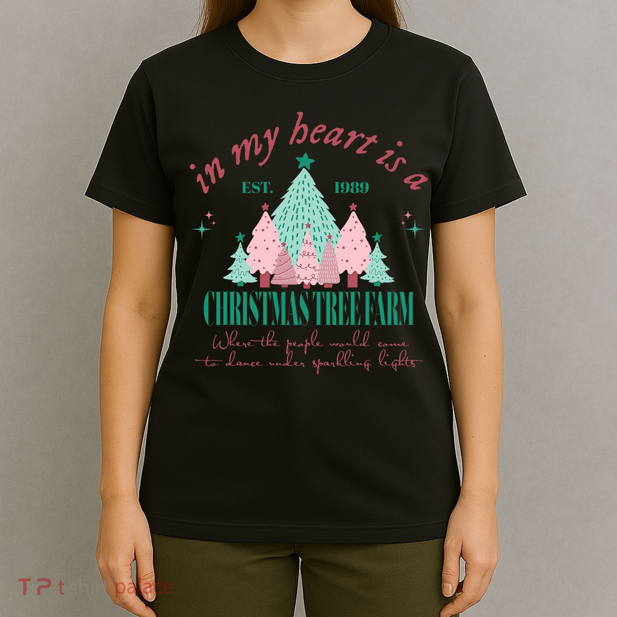 In My Heart Is A Christmas Xmas Tree Farm Vintage Clothing T-Shirt