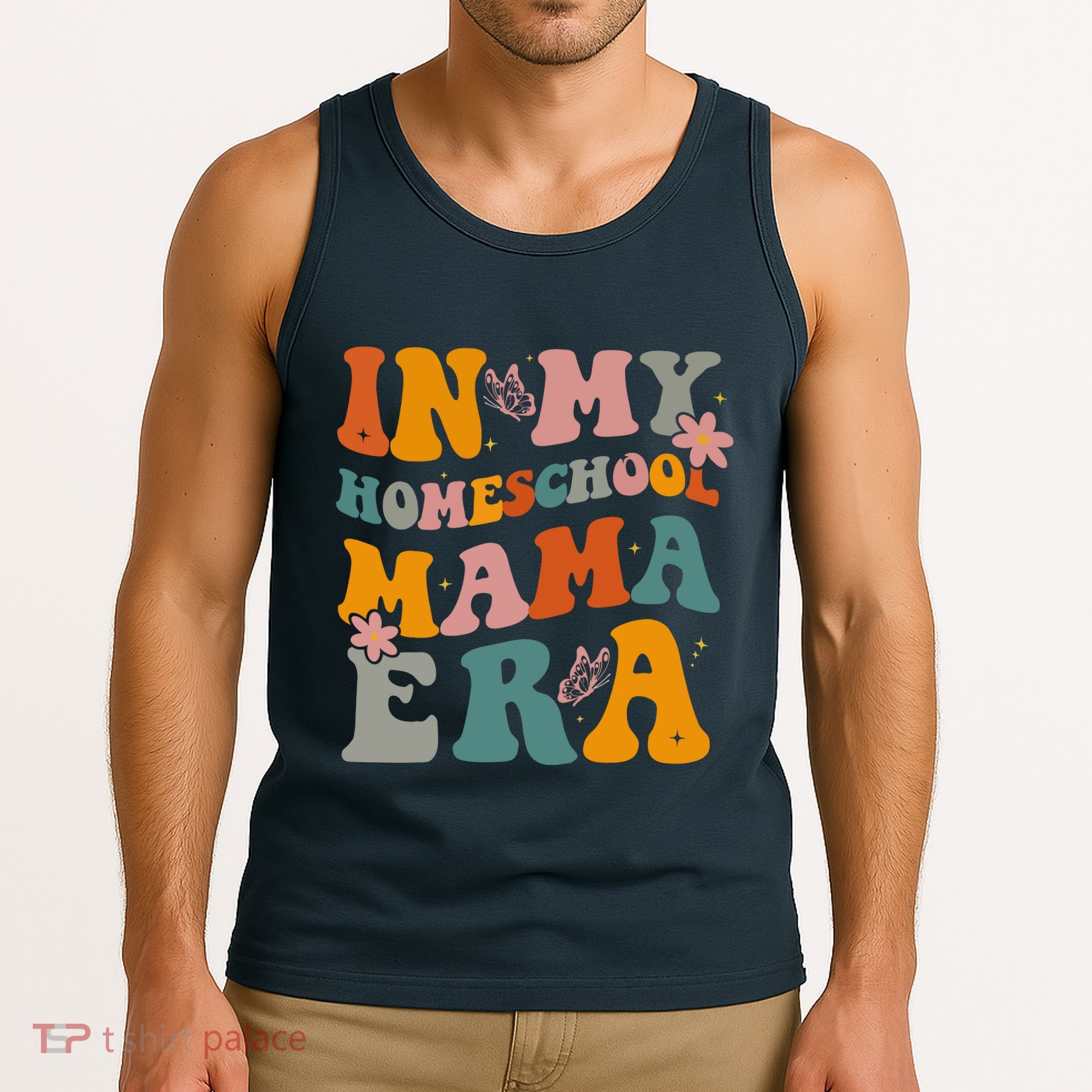 In My Homeschool Mama Era Funny Mom Teacher Gift Tank Top