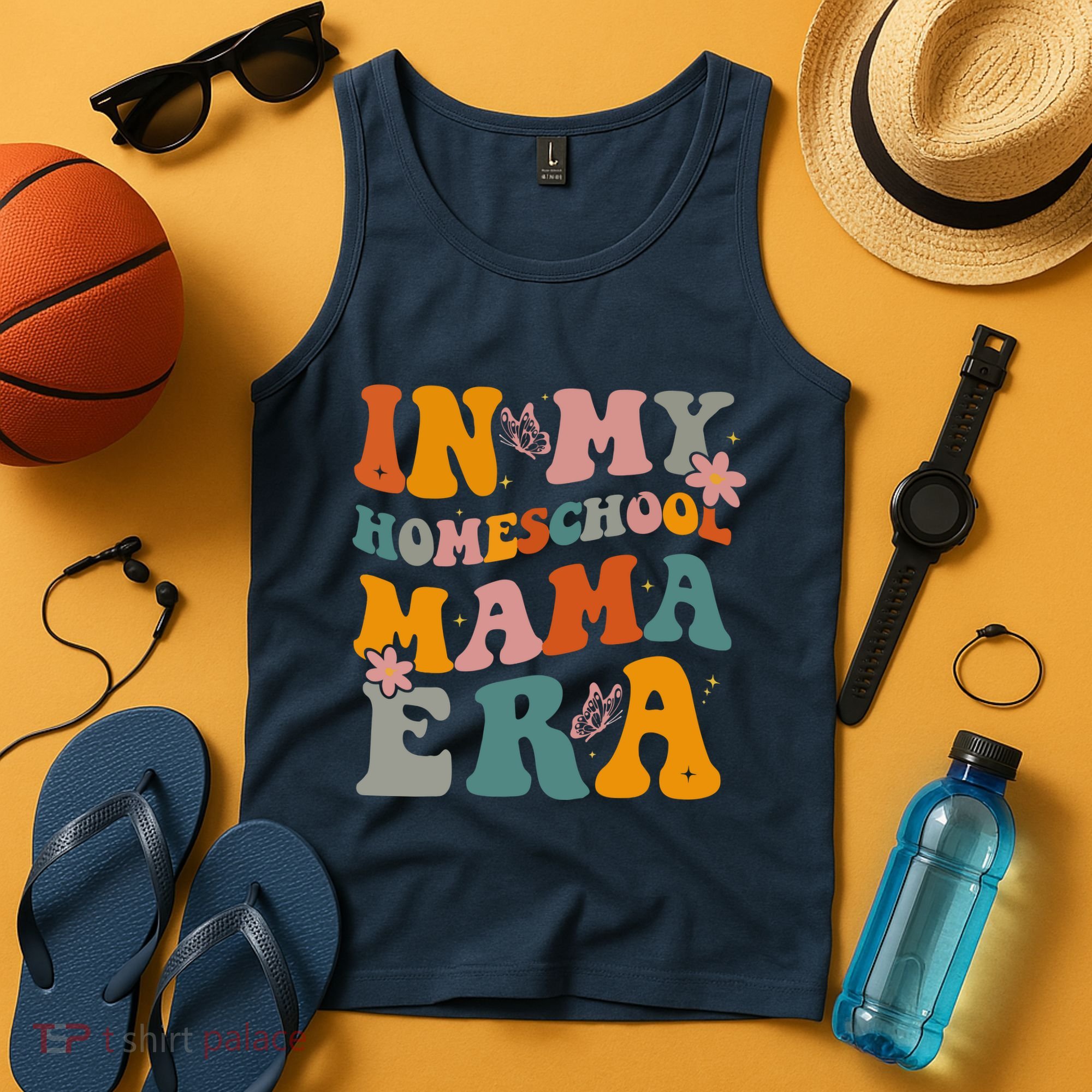 In My Homeschool Mama Era Funny Mom Teacher Gift Tank Top