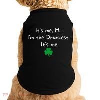 It’s Me Hi I’m The Drunkest It’s Me St Patricks Day Shamrock Doggie Tank thumb 0