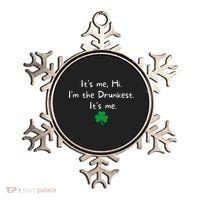 It’s Me Hi I’m The Drunkest It’s Me St Patricks Day Shamrock Ornament thumb 0