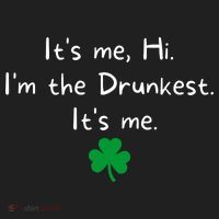It’s Me Hi I’m The Drunkest It’s Me St Patricks Day Shamrock Golf Towel thumb 3