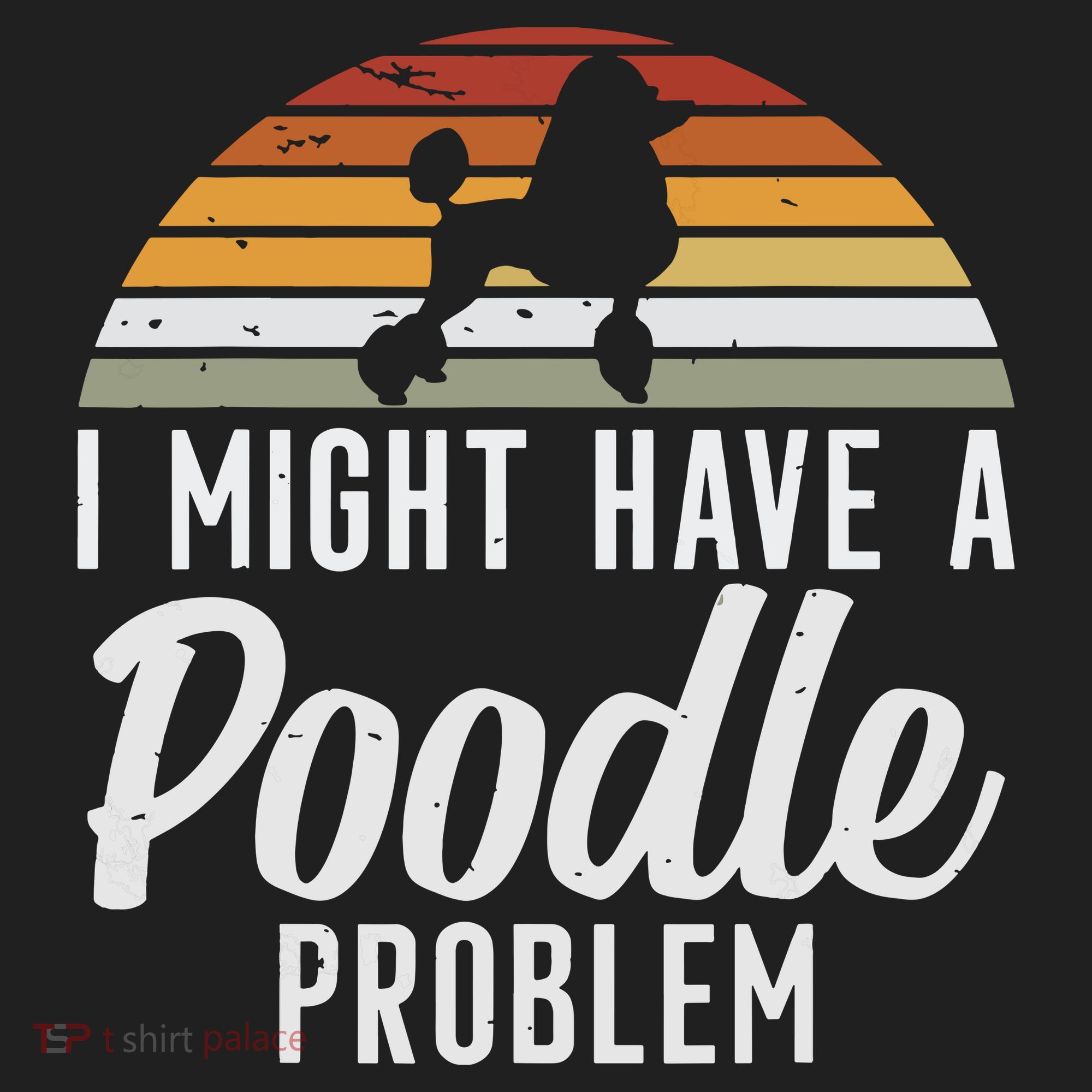I Might Have A Poodle Problem Funny Poodle Dog Golf Towel