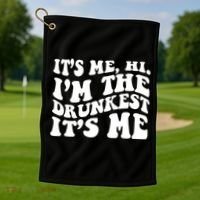 Its Me Hi Im The Drunkest Its Me St Patricks Day Golf Towel thumb 1