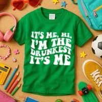 Its Me Hi Im The Drunkest Its Me St Patricks Day Kids T-Shirt thumb 3