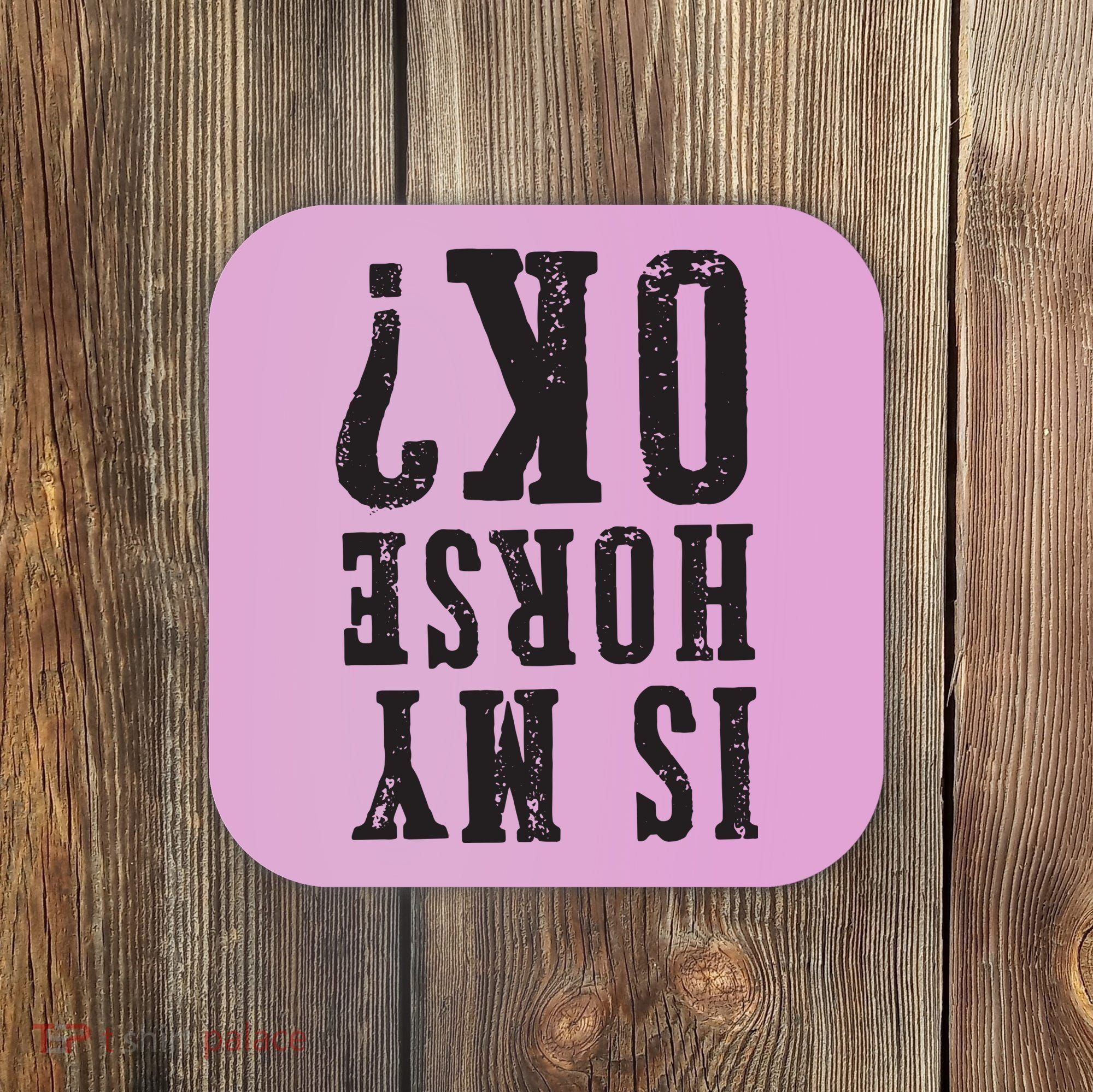 Is My Horse Ok Horseback Riding Gift For Equestrian Lover Coaster