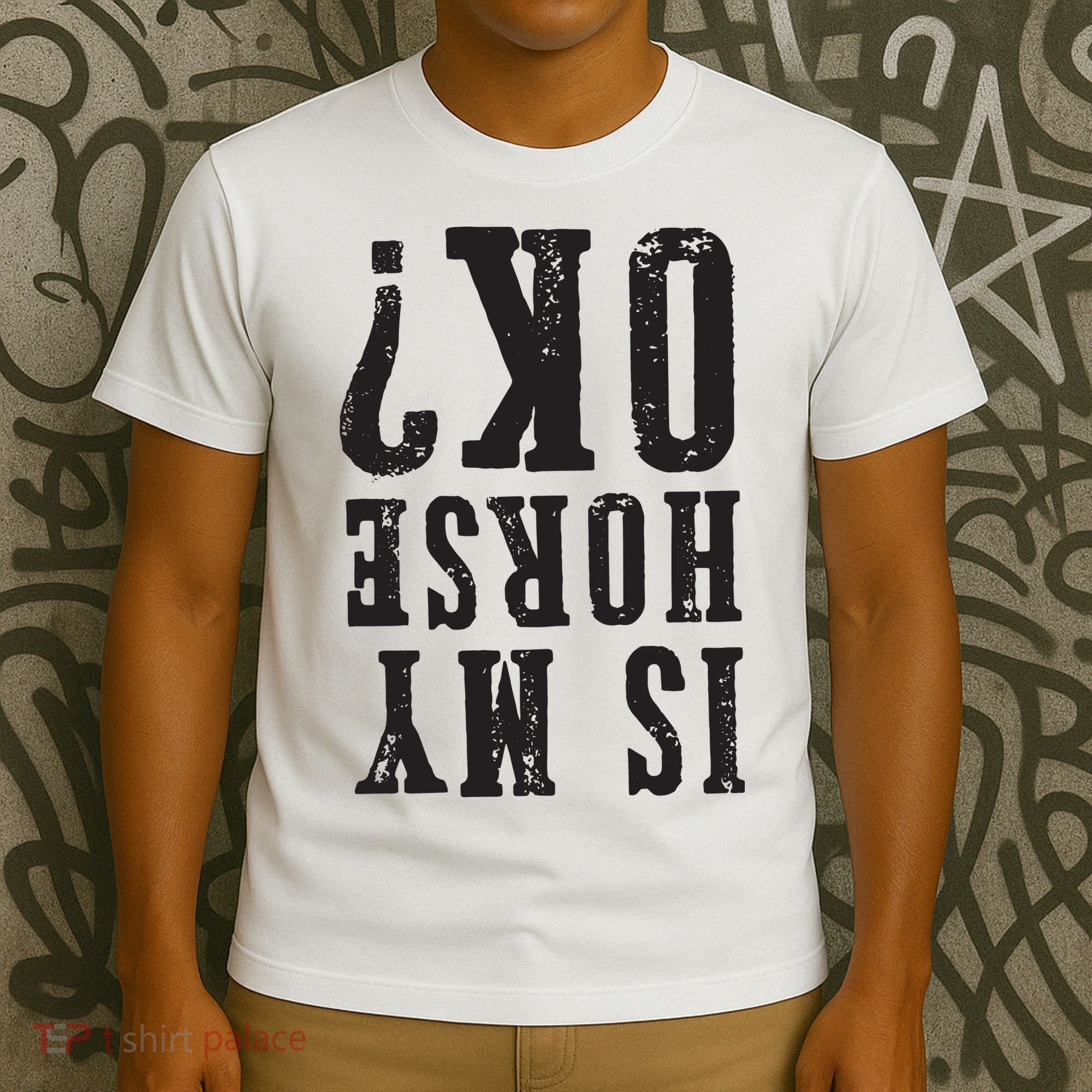 Is My Horse Ok Horseback Riding Gift For Equestrian Lover T-Shirt