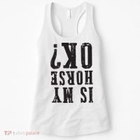 Is My Horse Ok Horseback Riding Gift For Equestrian Lover Women's Tank Top thumb 0