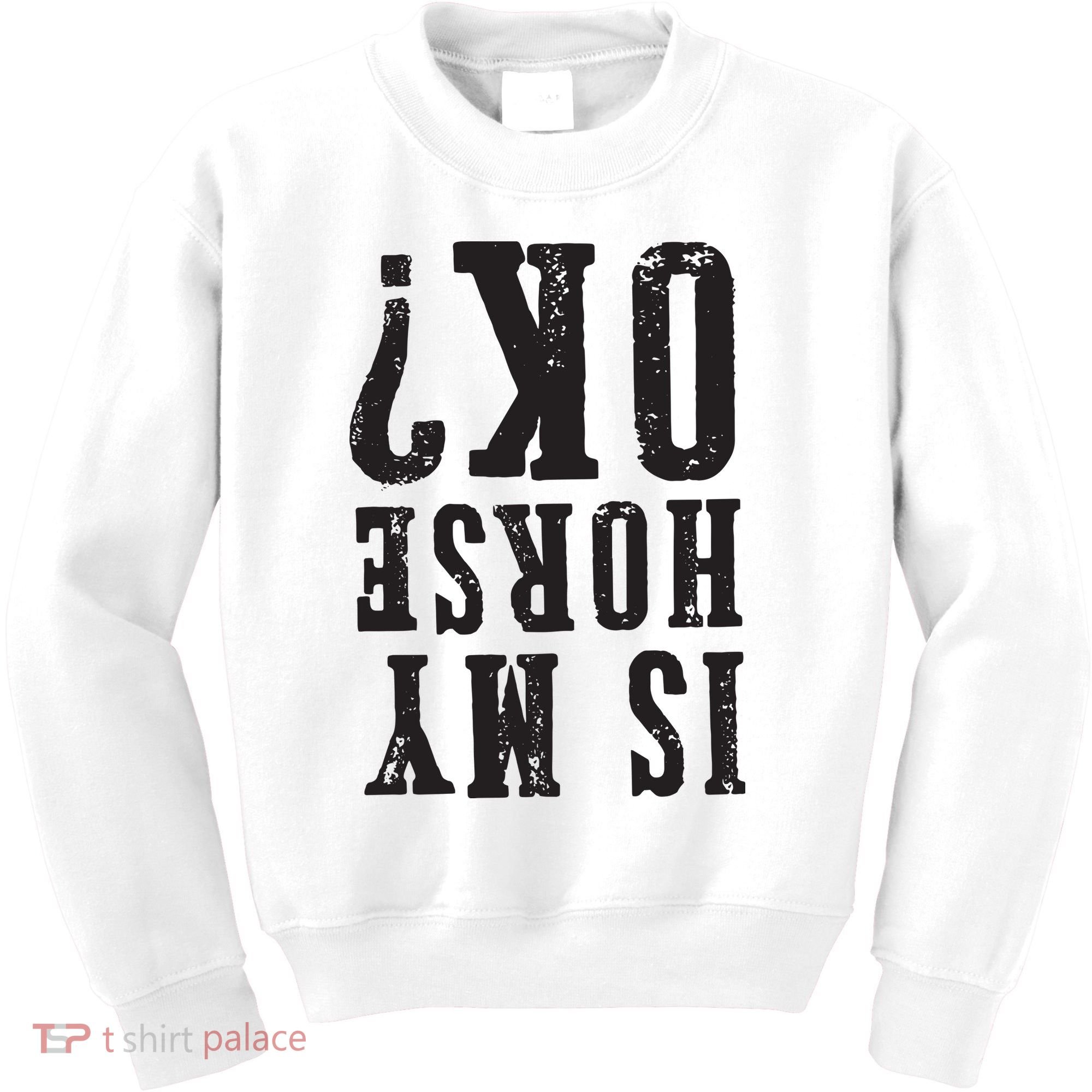 Is My Horse Ok Horseback Riding Gift For Equestrian Lover Kids Sweatshirt
