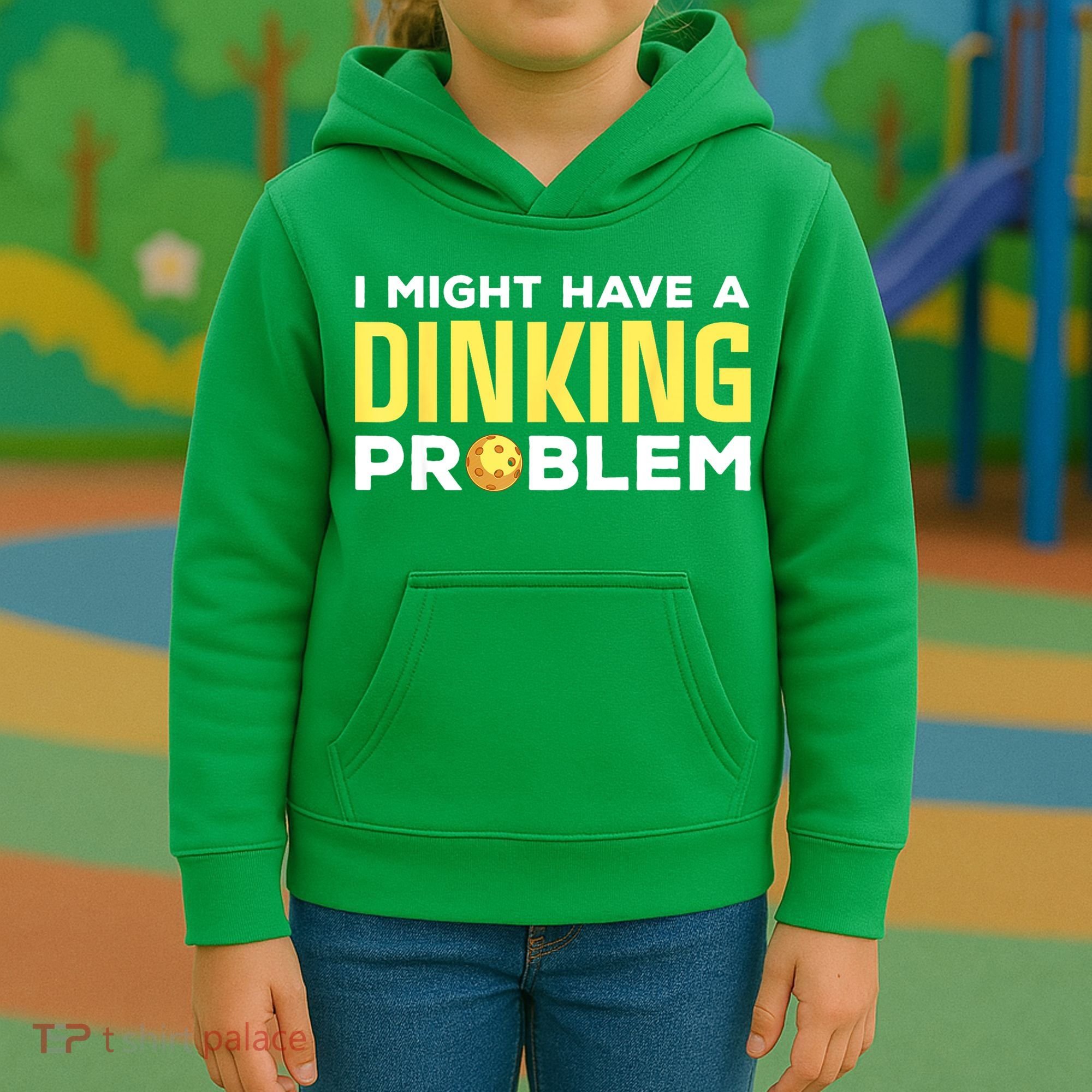 I Might Have A Drinking Problem Cool Pickleball Dink Pickleball Player Gift Kids Hoodie