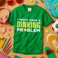 I Might Have A Drinking Problem Cool Pickleball Dink Pickleball Player Gift Kids T-Shirt thumb 3