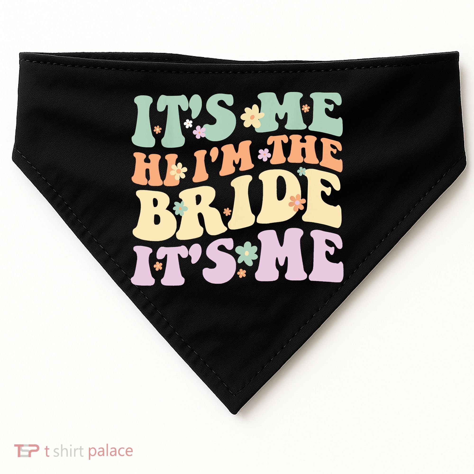 It's Me Hi I'm The Bride It's Me Funny Quotes Bride USA-Made Doggie Bandana